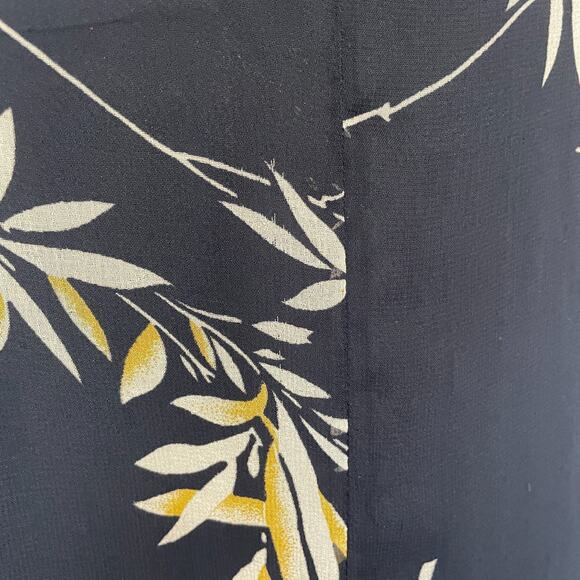 Sleeveless Midi Dress Plus Size 14 16 Black Tan Tropical Palm Sleevless Casual - Picture 11 of 16